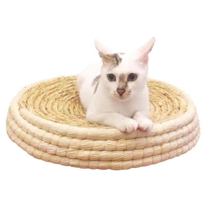 大号碗形猫抓板大猫窝编织兔窝猫玩具鸡窝藤窝柳编猫碗磨爪猫抓盒