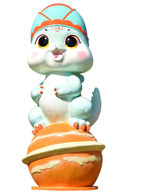 2025年卡通蛇雕塑吉祥物装饰摆件