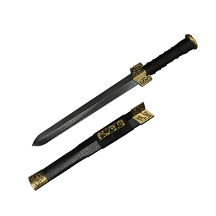 短汉剑竹剑木汉剑小剑儿童玩具宝剑道具表演古风武侠剑带鞘未开刃