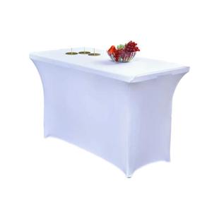 弹力桌布加厚餐厅会议室活动宴会酒店长方形桌套长条桌子套签到台