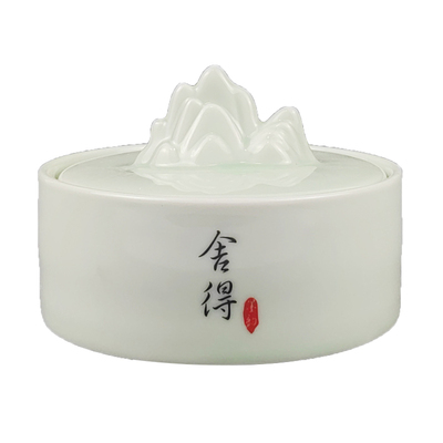 陶瓷火锅砚台墨盘书法专用不干墨