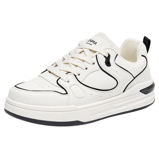 森马小白鞋男款2025新款夏季透气高级感厚底潮流青少年休闲板鞋子