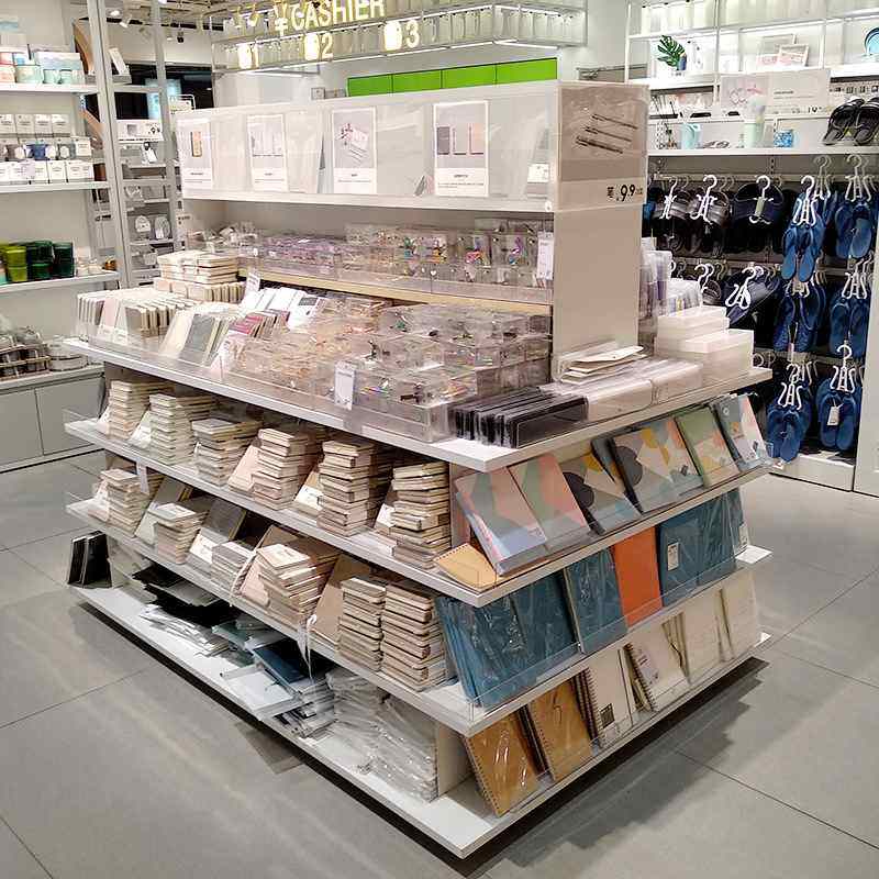 集合店展示架中岛展示台柜文创盲盒流水台名创饰品优品文具店货架