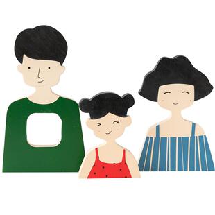 阿楹 客厅书架斗柜洞洞板小摆件多巴胺 一家人五四口三口房间装饰