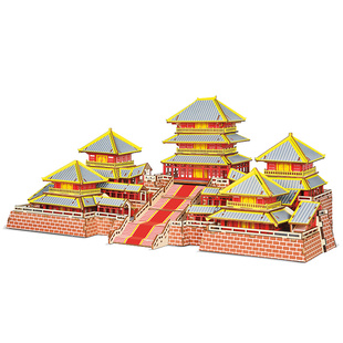 成人高难度3diy积木制立体拼图世界建筑模型组装木头益智教堂玩具