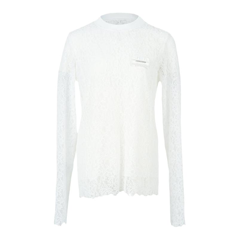 CISSONNE赛颂款立体蕾丝面料法式气质甜美精致柔顺套头上衣