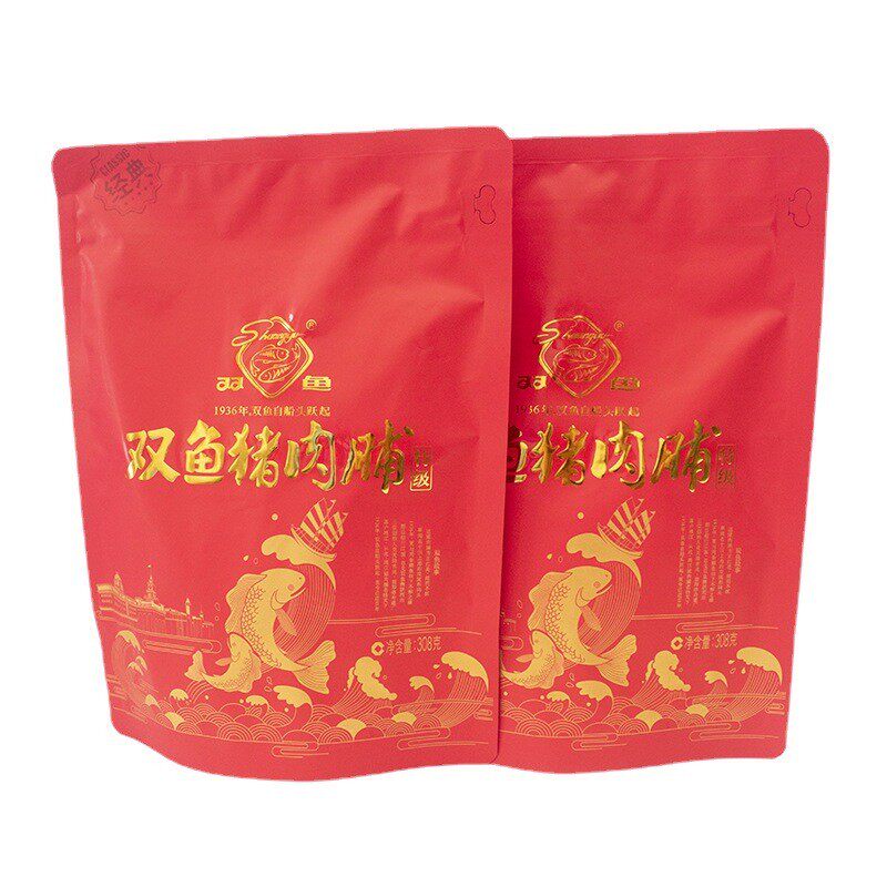 双鱼猪肉脯308克自然片靖江特产