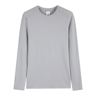 可夫特美利奴羊毛速干衣男户外长袖打底衫厚美丽诺内衣运动上衣合