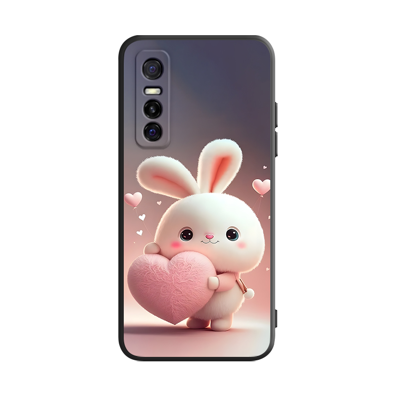 彧玺适用于vivos7e直边防摔手机壳v2031ea镜头全包y73s软硅胶保护套v173s1ca可爱萌兔外壳s7e活力版 新款v203
