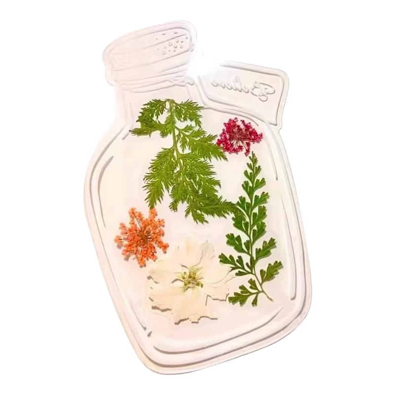 干花书签手工diy材料透明标本瓶子里的春天自制压花植物花小学生