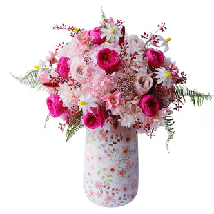 奥斯汀永生花瓶插花家居装饰玫瑰花上海同城速递花店配送思南香山