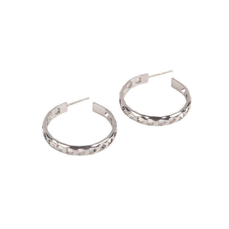 aviho 小众镂空小心机设计感ins爱心耳圈极简百搭耳环