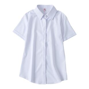 白衬衫女夏短袖 职业装韩版修身休闲百搭大码工装学生衬衣ol上衣