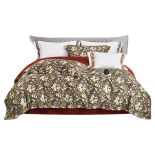 Morris&Co轻奢纯棉印花四件套140支天丝棉裸睡亲肤被套床上用品