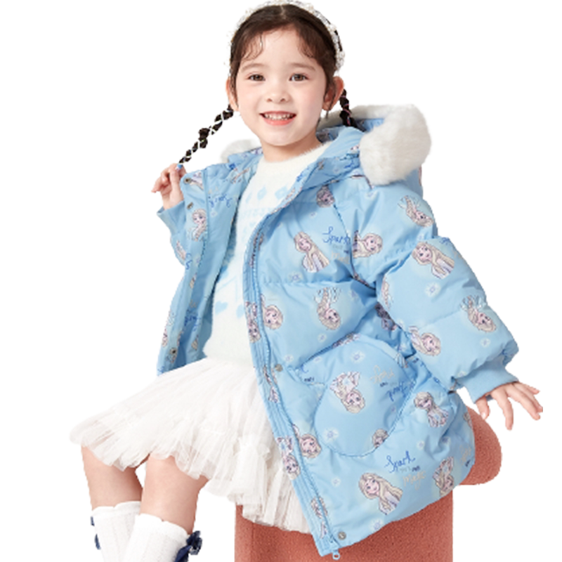 巴拉巴拉女童加厚羽绒服大童短款