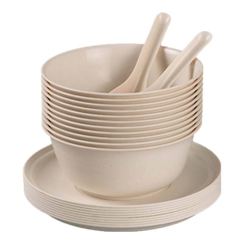 诺鲜一次性稻壳餐具食品级加厚