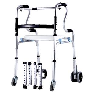 助行器四脚助步器拐棍老人手杖椅凳多功能行走站立辅助器拐杖拐扙