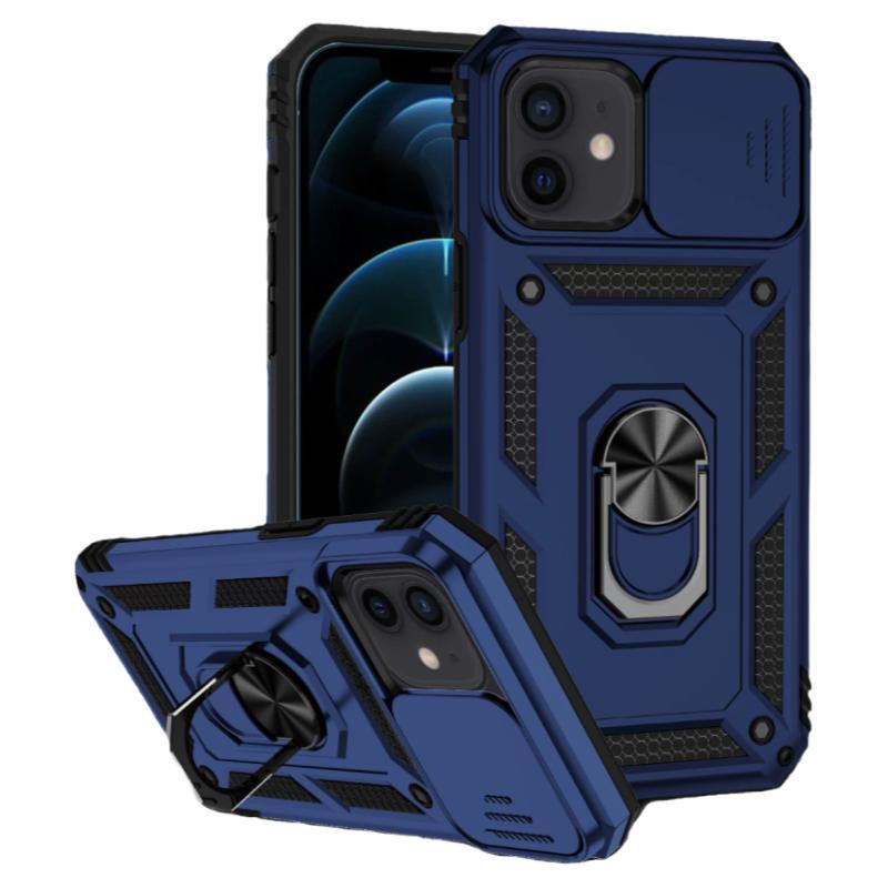 适用苹果12pro手机壳军工级防摔iPhone12保护套ip新款12promax推窗镜头12mini磁吸指环支架12迷你全包创意潮