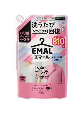 日本花王真丝羊毛洗衣液特大袋补充装中性防皱缩护色羊绒衫桑蚕丝