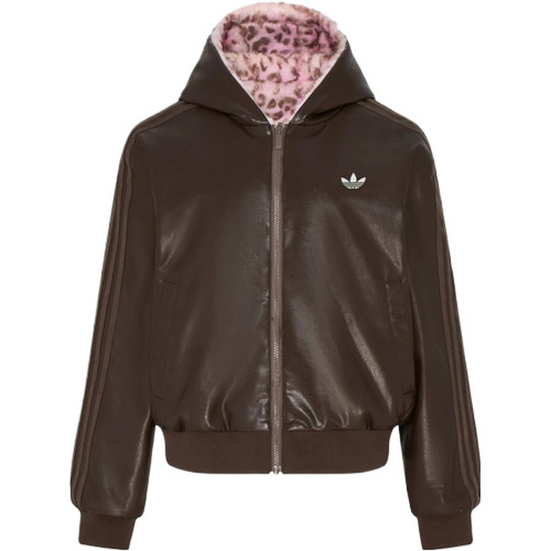 adidas阿迪达斯三叶草女子疯狂动物城联名款双面穿豹纹外套LF1596