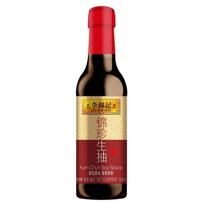 李锦记酱油锦珍生抽500ml蒸鱼炒菜调味凉拌点蘸酿造鲜酱油调味品