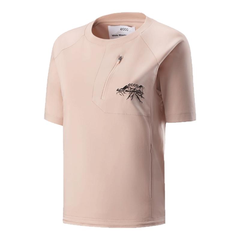 ECCO×白山联名胶囊系列 25新简约户外休闲短袖T恤男士EW251T004