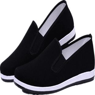 老北京布鞋男工作板开车春夏单鞋酒店鞋防滑休闲帆布黑男黑布鞋