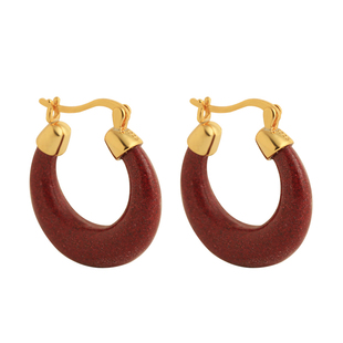 天然朱砂纯银月牙耳环女红色高级耳饰耳钉本命年新年过年喜庆礼物