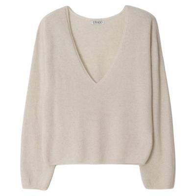 女士秋季V领慵懒舒适针织衫罩衫