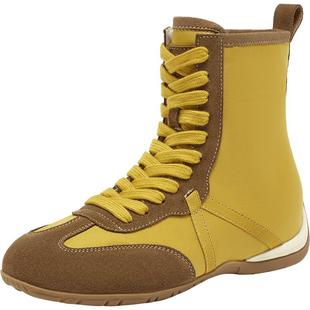 百思图25冬新款德训运动短靴拳击靴真皮加绒白色马丁靴女A8727DD5