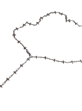 日韩系ins风日常简约十字星拼接项链小众y2k复古甜酷叠戴锁骨链