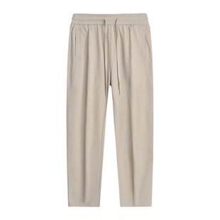 杏色薄款夏季纯棉裤女2025新款高腰运动裤休闲直筒女裤夏天长裤女