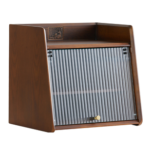 实木桌面小型收纳柜杯子水杯茶具咖啡杯收纳置物架餐桌台面置物柜