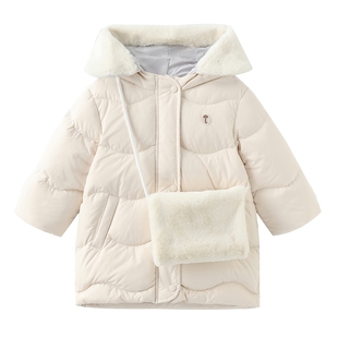 moimoln小云朵童装冬季女童羽绒服女宝宝冬装加厚洋气外套