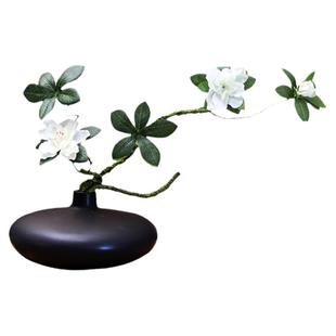 新中式仿真花创意花瓶绿植插花日式茶室茶几禅意摆件桌面假花装饰