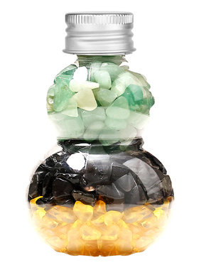 卫生间在东方用三色水晶葫芦摆件