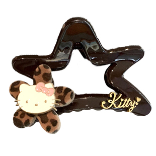 韩国卡通星星抓夹可爱HelloKitty豹纹毛绒盘发夹鲨鱼夹半扎发饰