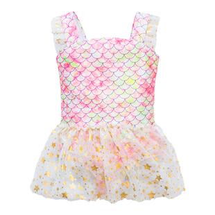 宝宝泳衣女孩2025新款夏公主美人鱼高端可爱速干连体裙三岁游泳衣