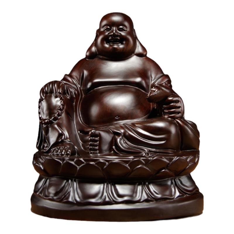 黑檀木雕弥勒佛像客厅装饰礼品