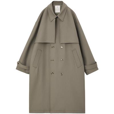 春秋季双排扣风衣中长款