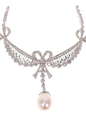 喻棠茜茜公主天然珍珠复古项链