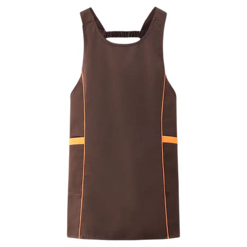 简约女时尚防水坎肩围裙厨房餐饮专用定制logo火锅店超市工作服男