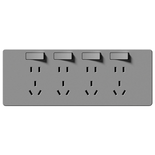 扩展插座86型家用墙壁免布线轨道插座带开关多功能拓展插座转换器