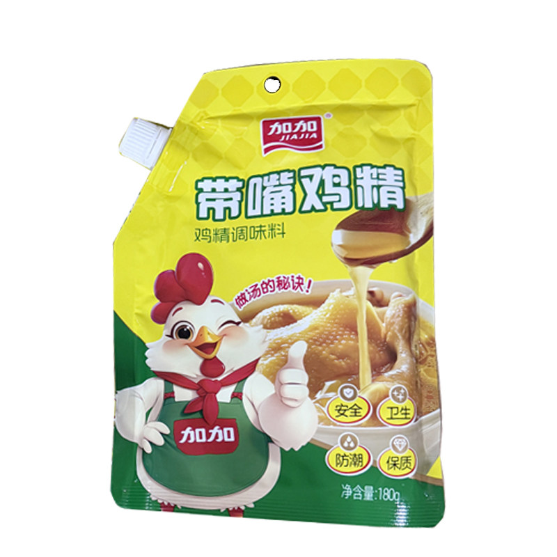 加加带嘴鸡精180g调味料家用烹饪煲汤炒菜饭增鲜提味鸡精整箱批发