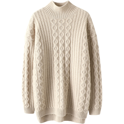 启超高端100%纯山羊绒衫