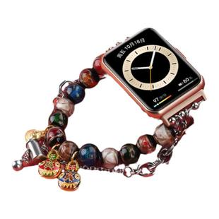 玩物尚智适用华为fit2香灰琉璃表带watch fit2智能手表新款new运动fit雅致版男女手链古法手串个性替换带配件