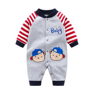 婴儿7衣服4春夏3纯棉连体衣宝宝5哈衣8个月6童装春装男童外出服潮