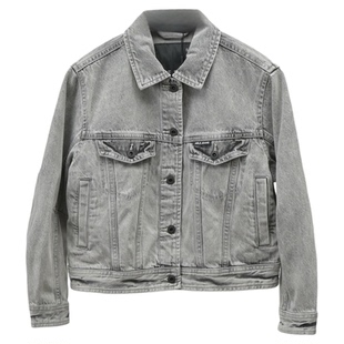 专柜正品ABLE JEANS女士水洗短款翻领牛仔夹克休闲潮流外套新款