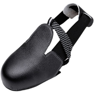 防砸鞋套劳保鞋头真皮半截安全鞋套钢头男女安全护脚趾钢头劳保鞋