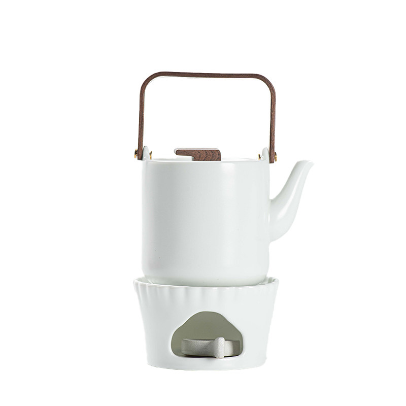 日式陶瓷茶壶家用温茶炉小火炉蜡烛加热保温底座温煮茶器提梁水壶